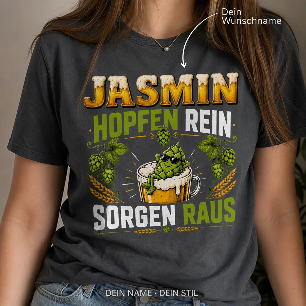 Personalisiertes Bier T-Shirt mit Namen - Bier regelt das schon