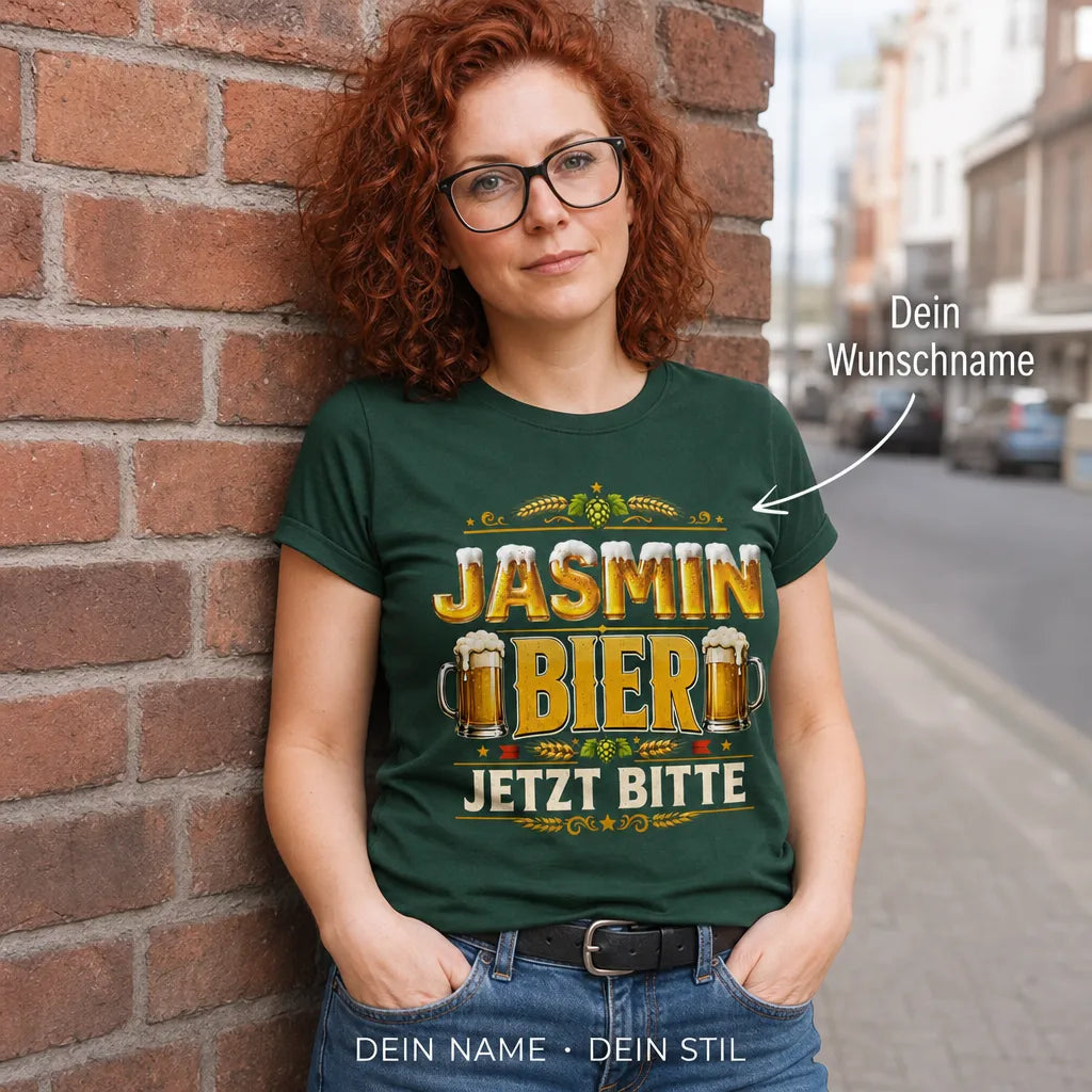 Personalisiertes Bier T-Shirt mit Namen - Probleme einfach ignorieren