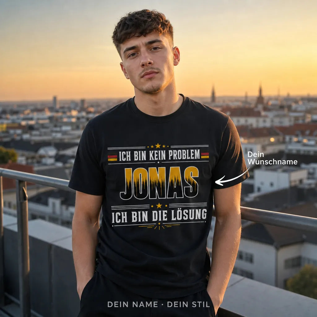 Personalisiertes Deutschland T-Shirt mit Namen - Stolz, deutsch und einzigartig