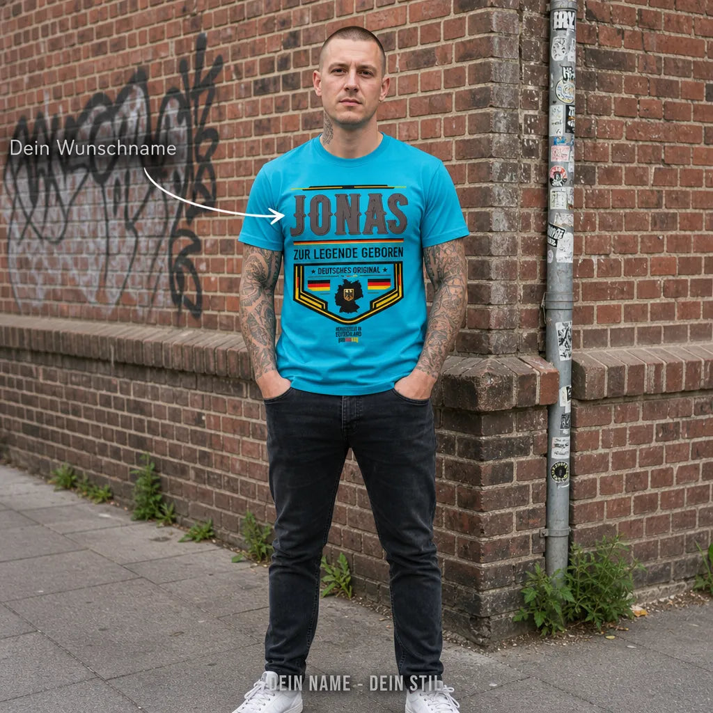 Personalisiertes Fußball Deutschland T-Shirt mit Namen - Ich bin die Lösung