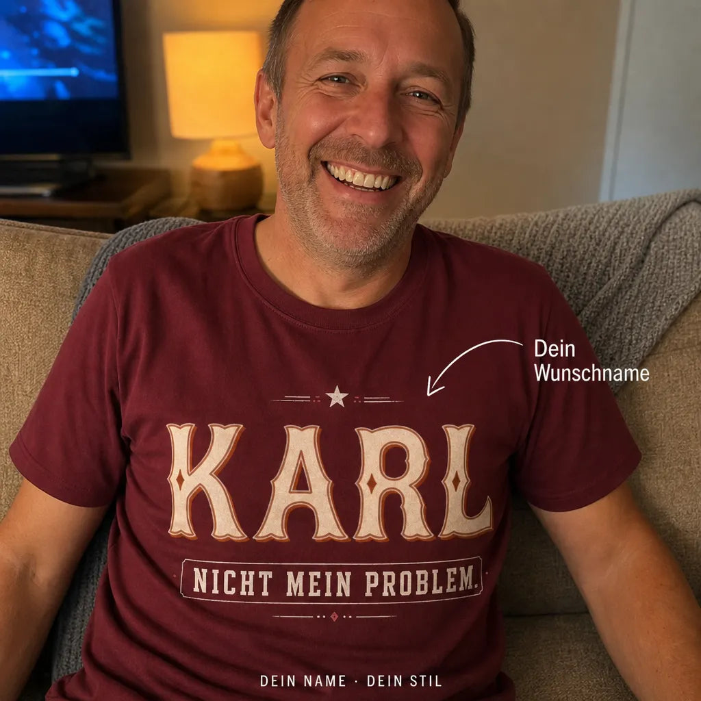 Personalisiertes Spruch T-Shirt mit Namen - Nicht mein Problem!