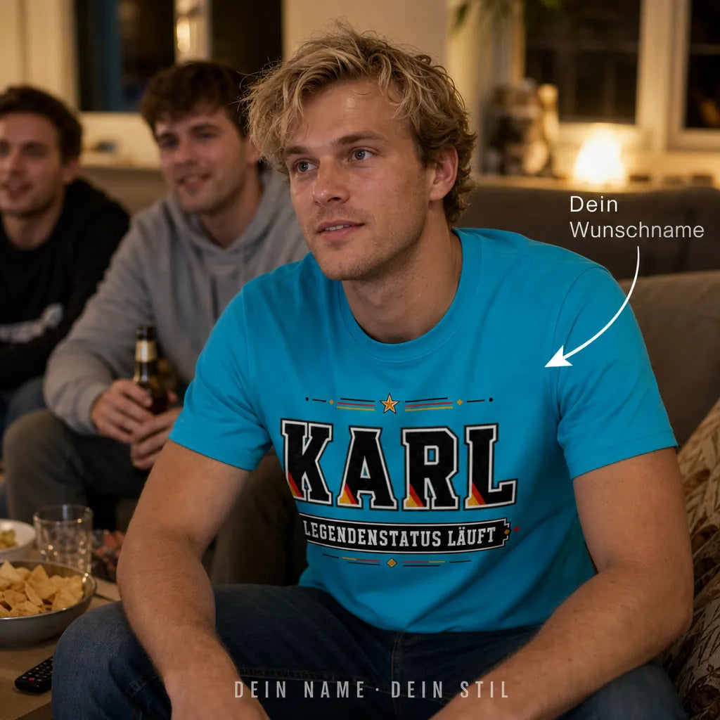 Personalisiertes Fußball T-Shirt mit Namen - Wenig Worte, viel echt