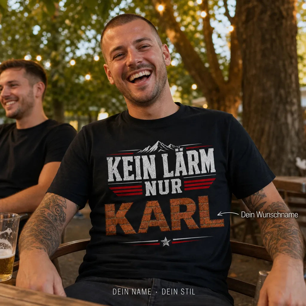 Personalisiertes Natur T-Shirt mit Namen - Kein Lärm, nur Natur