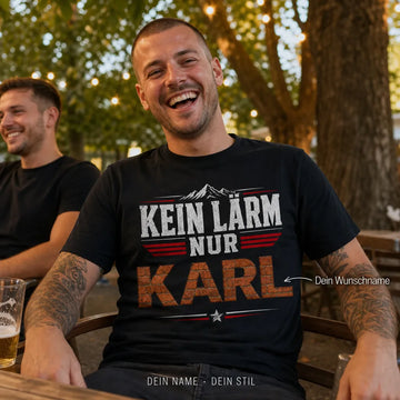 Personalisiertes Natur T-Shirt mit Namen - Kein Lärm, nur Natur
