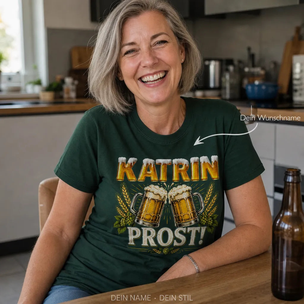 Personalisiertes Bier T-Shirt mit Namen - Das nächste Bier ist meins