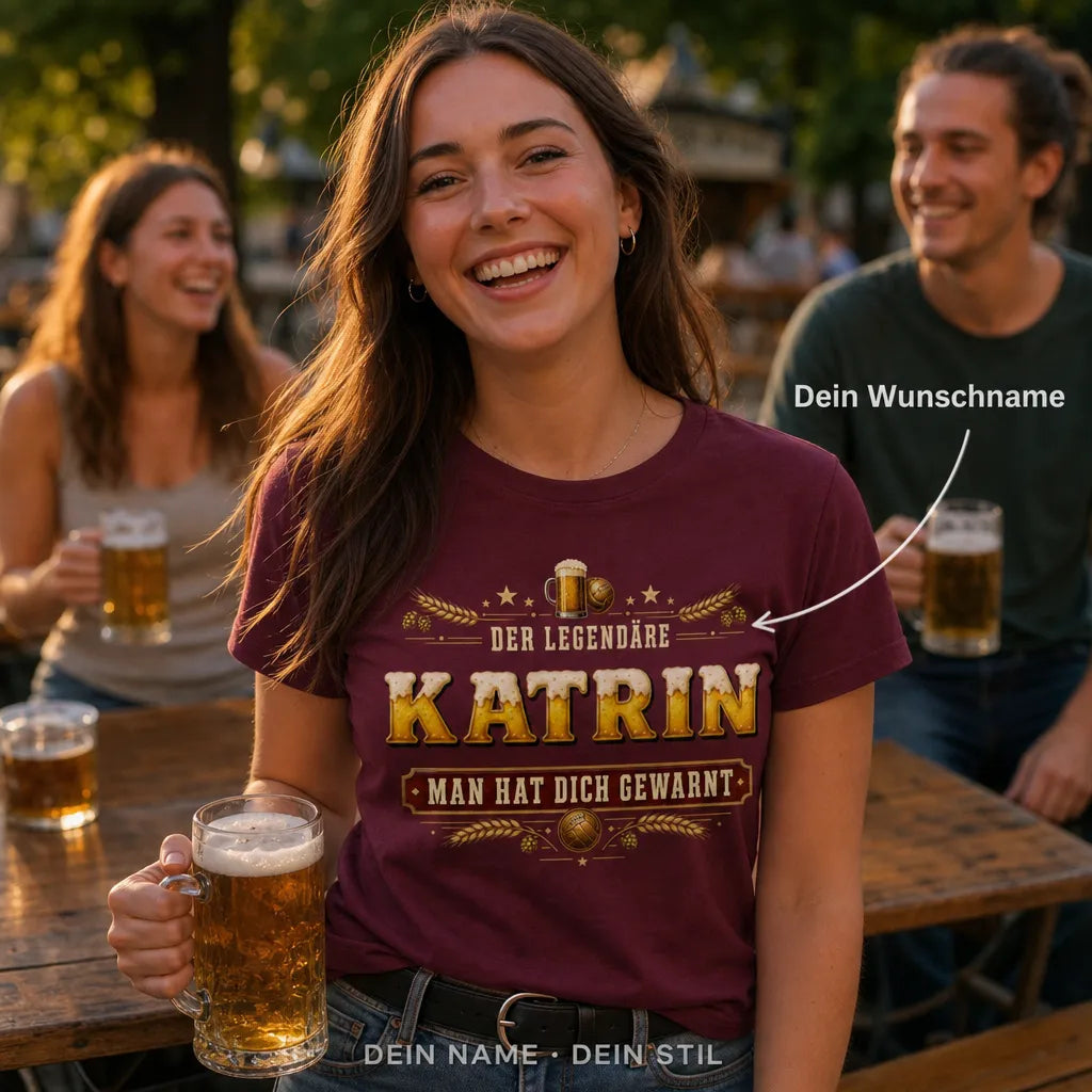 Personalisiertes Bier T-Shirt mit Namen - Aber dann kam das Bier!