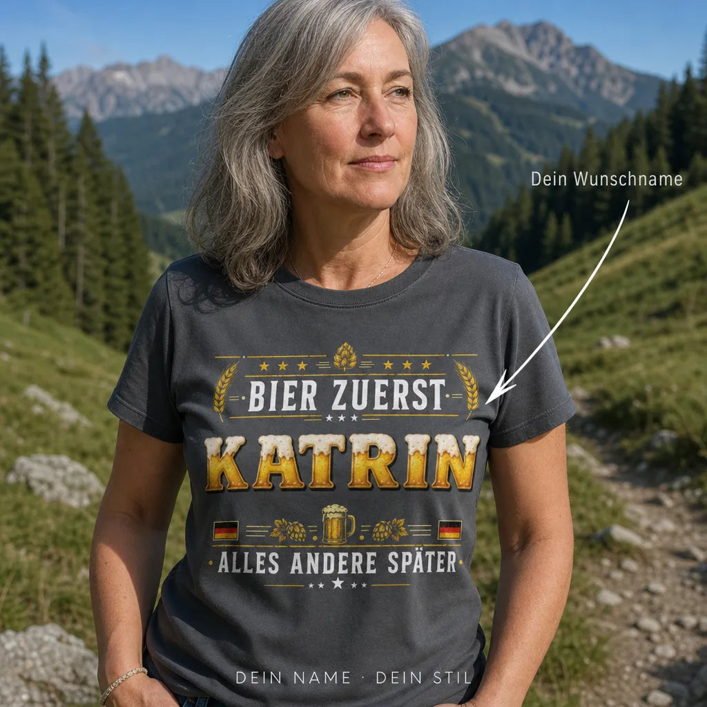 Personalisiertes Outdoor Abenteuer T-Shirt mit Namen - Legende auf jedem Gipfel