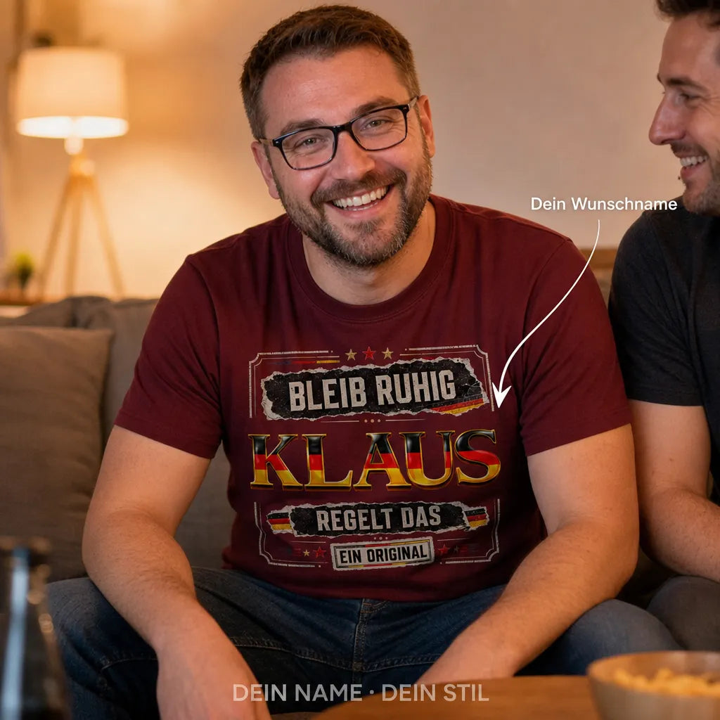 Personalisiertes Deutschland T-Shirt mit Namen - Stolz und Ehre tragen
