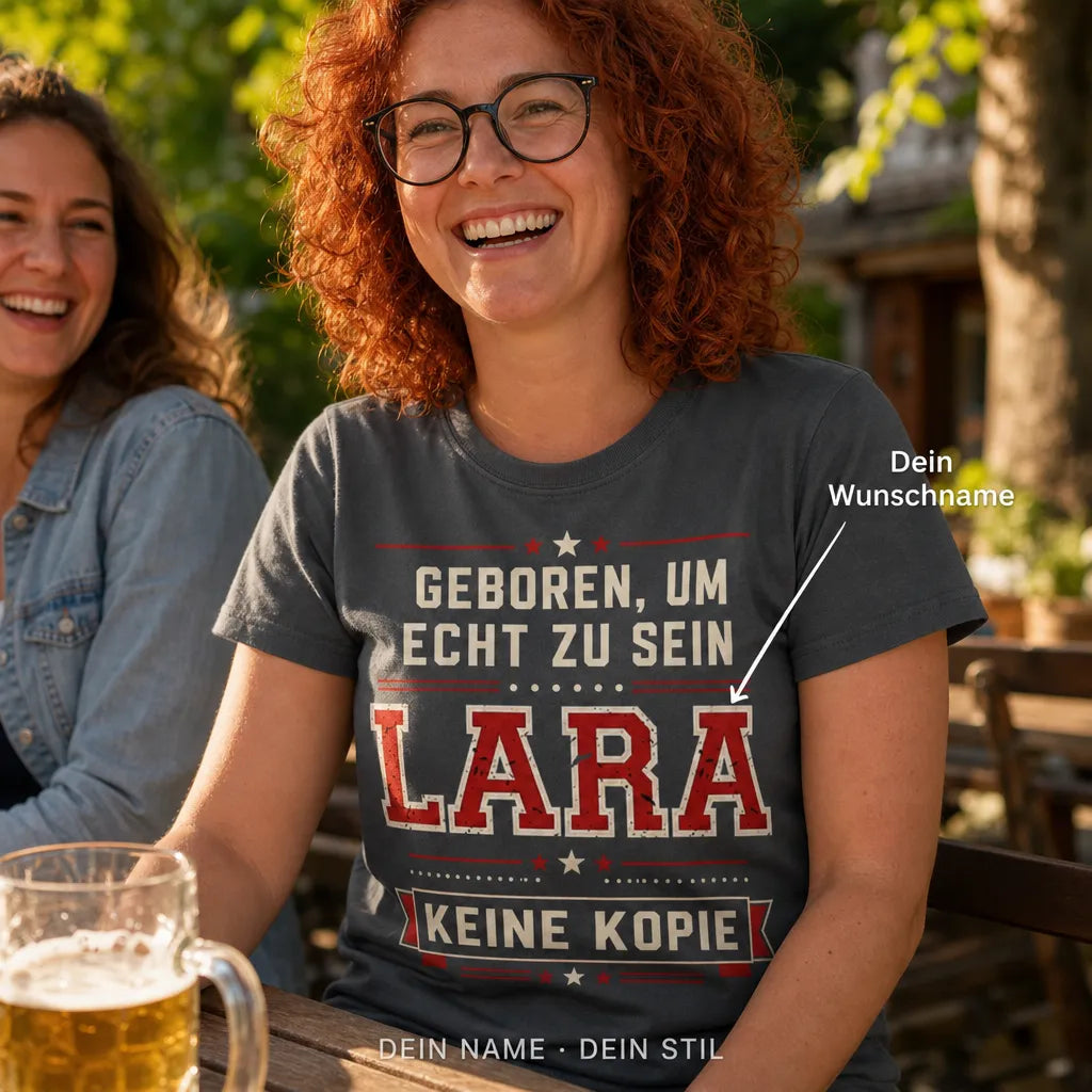 Personalisiertes Spruch T-Shirt mit Namen - Andere reden, du machst