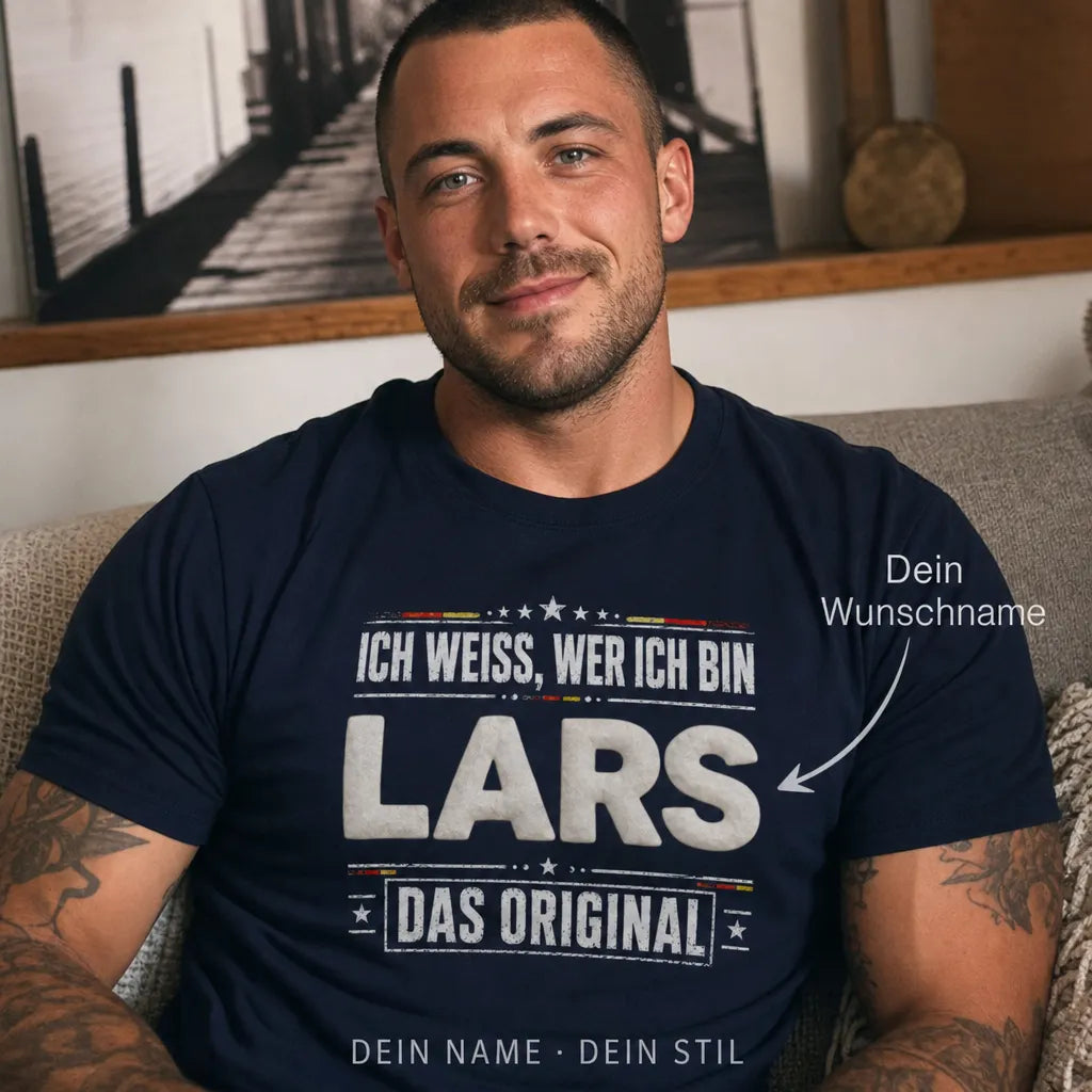 Personalisiertes Deutschland T-Shirt mit Namen - Ich weiß, wer ich bin
