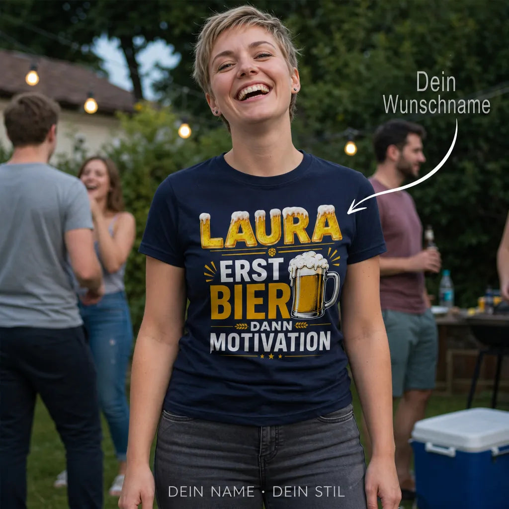 Personalisiertes Bier T-Shirt mit Namen - Mein Bier gehört mir