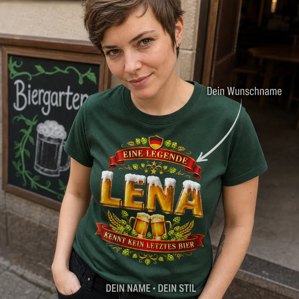 Personalisiertes Bier T-Shirt mit Namen - Zum Glück nicht Hormuz
