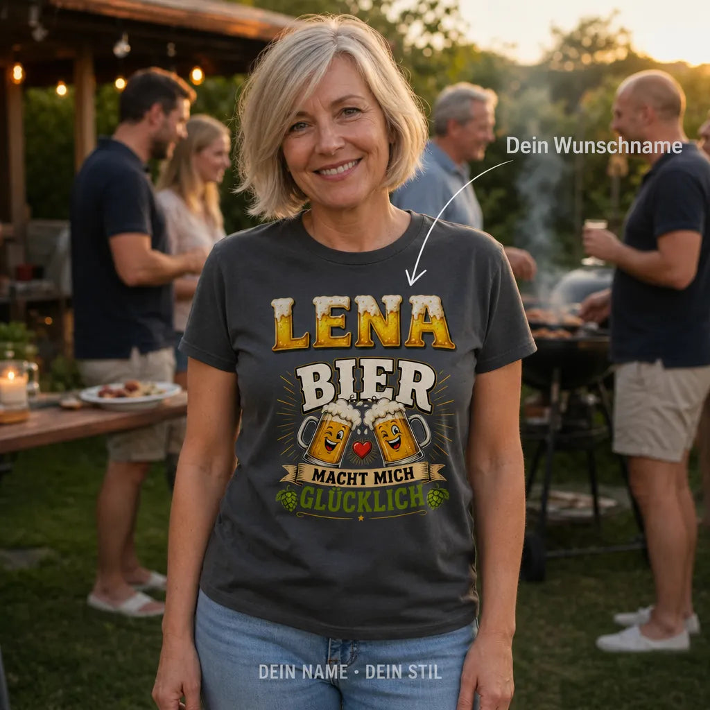 Personalisiertes Bier T-Shirt mit Namen - Probleme einfach ignorieren
