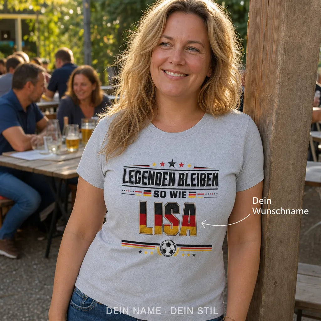 Personalisiertes Fußball Deutschland T-Shirt mit Namen - Ich bin die Lösung