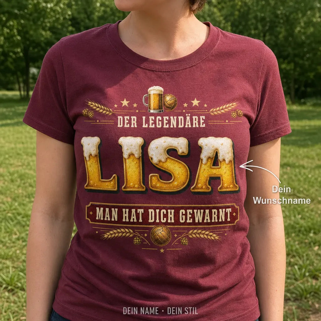 Personalisiertes Oktoberfest T-Shirt mit Namen - O'zapft is, ich bin bereit