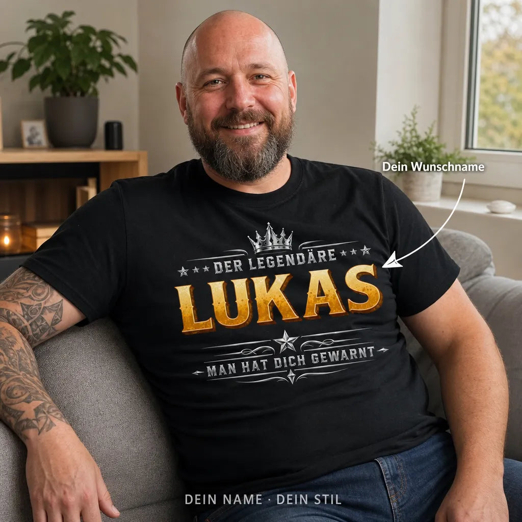 Personalisiertes Legende T-Shirt mit Namen - Man hat dich gewarnt