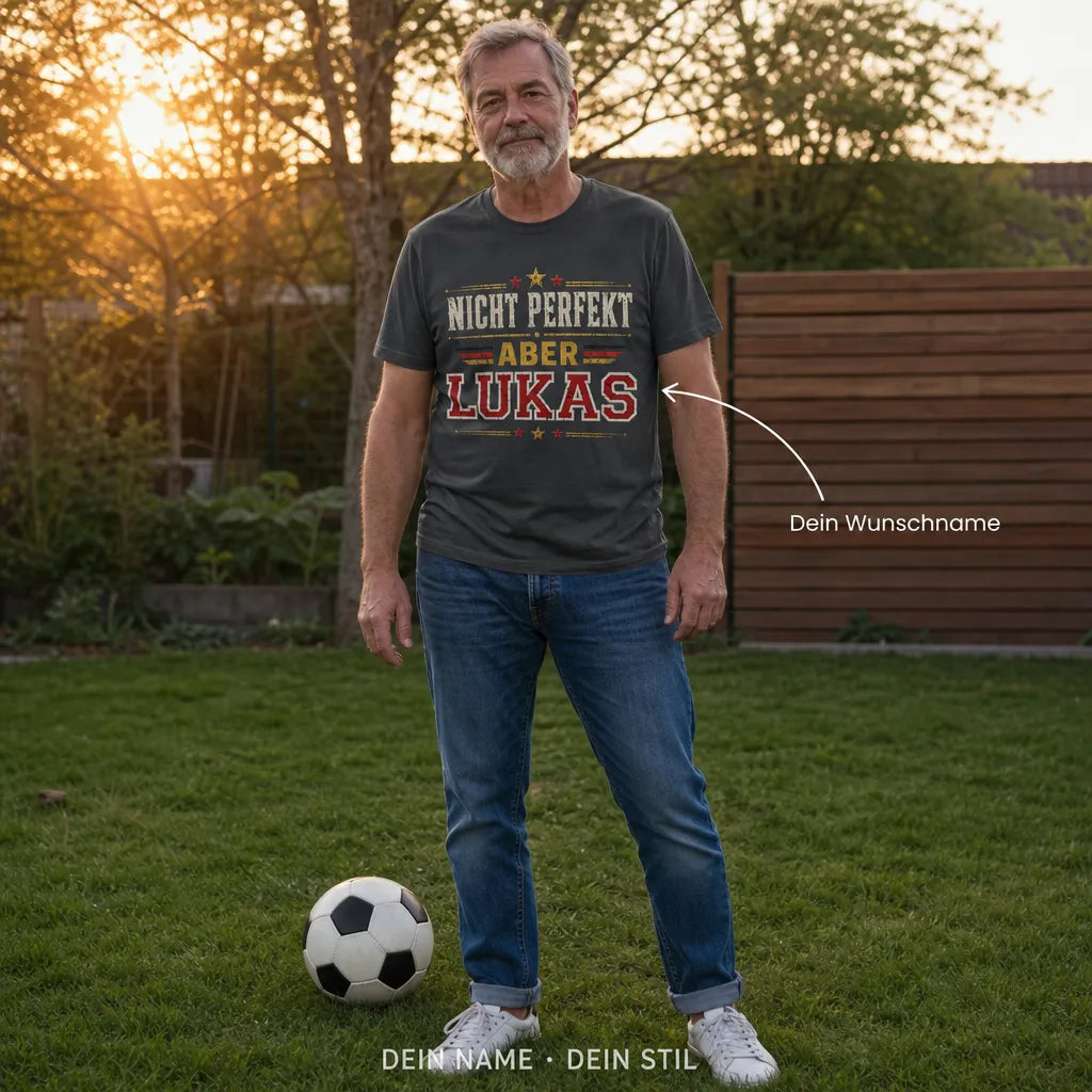 Personalisiertes Fußball T-Shirt mit Namen - Fußball und du zusammen