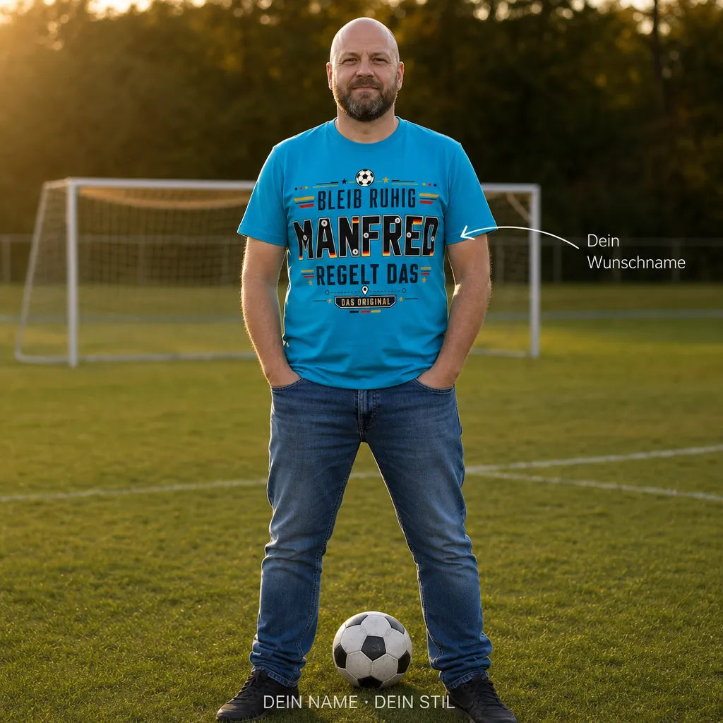 Personalisiertes Fußball T-Shirt mit Namen - Andere reden, du triffst