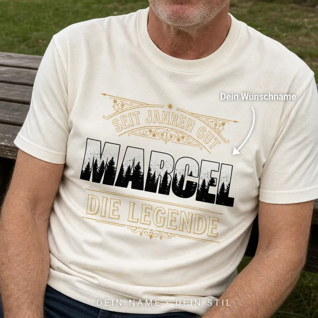 Personalisiertes Natur Outdoor T-Shirt mit Namen - Original im Kopf