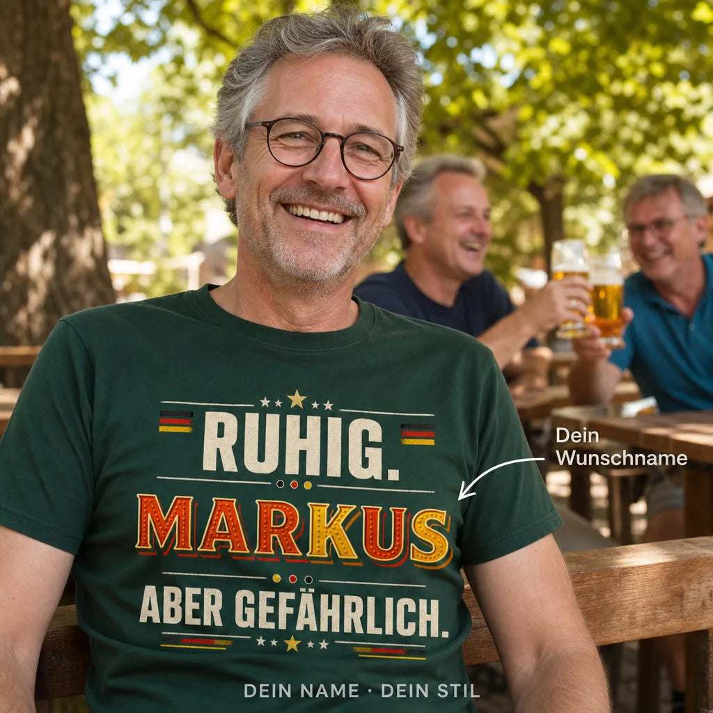Personalisiertes Spruch T-Shirt mit Namen - Ich bin die Lösung