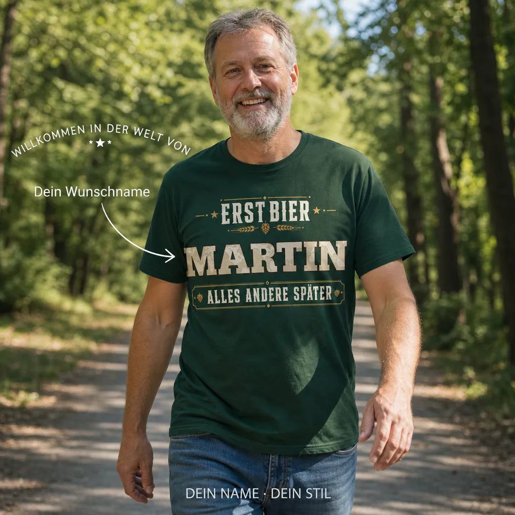Personalisiertes Welt T-Shirt mit Namen - Willkommen in meiner Welt