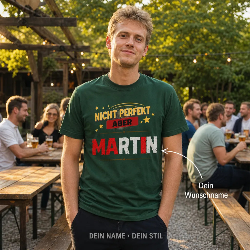 Personalisiertes Spruch T-Shirt mit Namen - Ich bin die Lösung