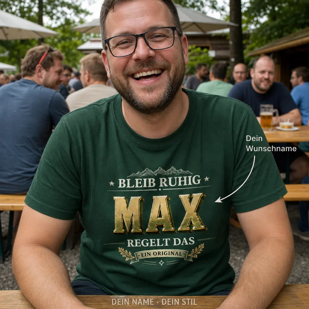 Personalisiertes Outdoor T-Shirt mit Namen - Kein Glück, nur du!