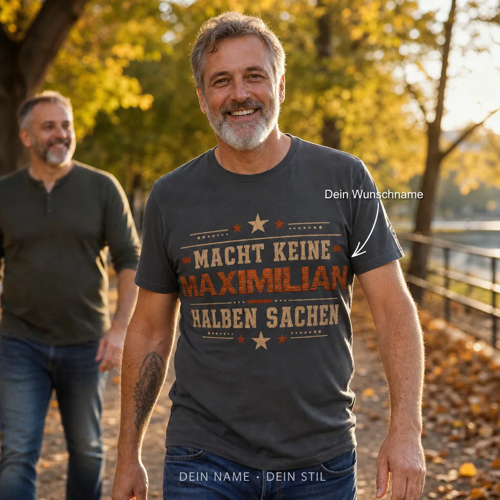 Personalisiertes Spruch T-Shirt mit Namen - Ich bin die Lösung