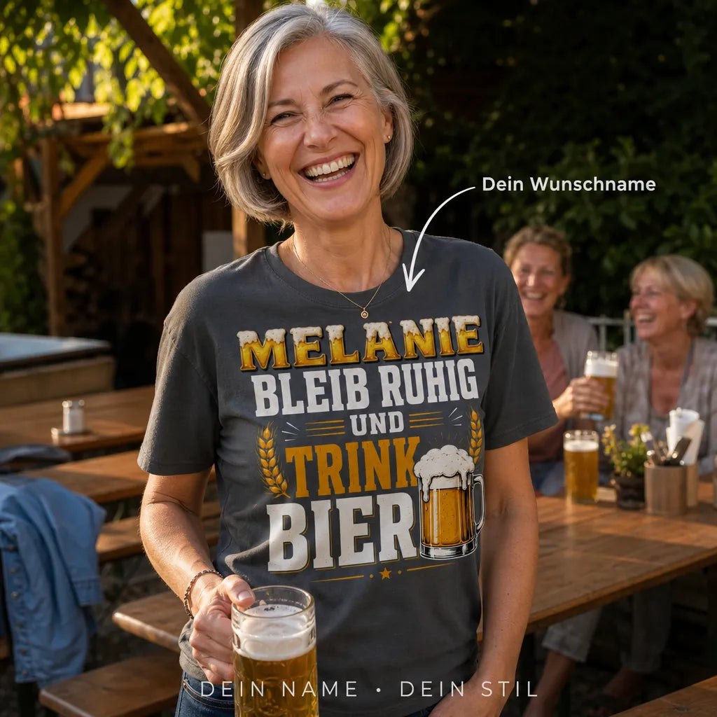 Personalisiertes Bier T-Shirt mit Namen - Nur 3 Tage die Woche