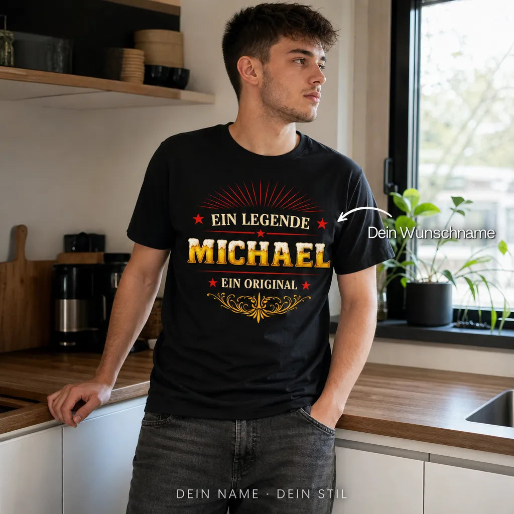 Personalisiertes Legende T-Shirt mit Namen - Eine Legende, ein Original
