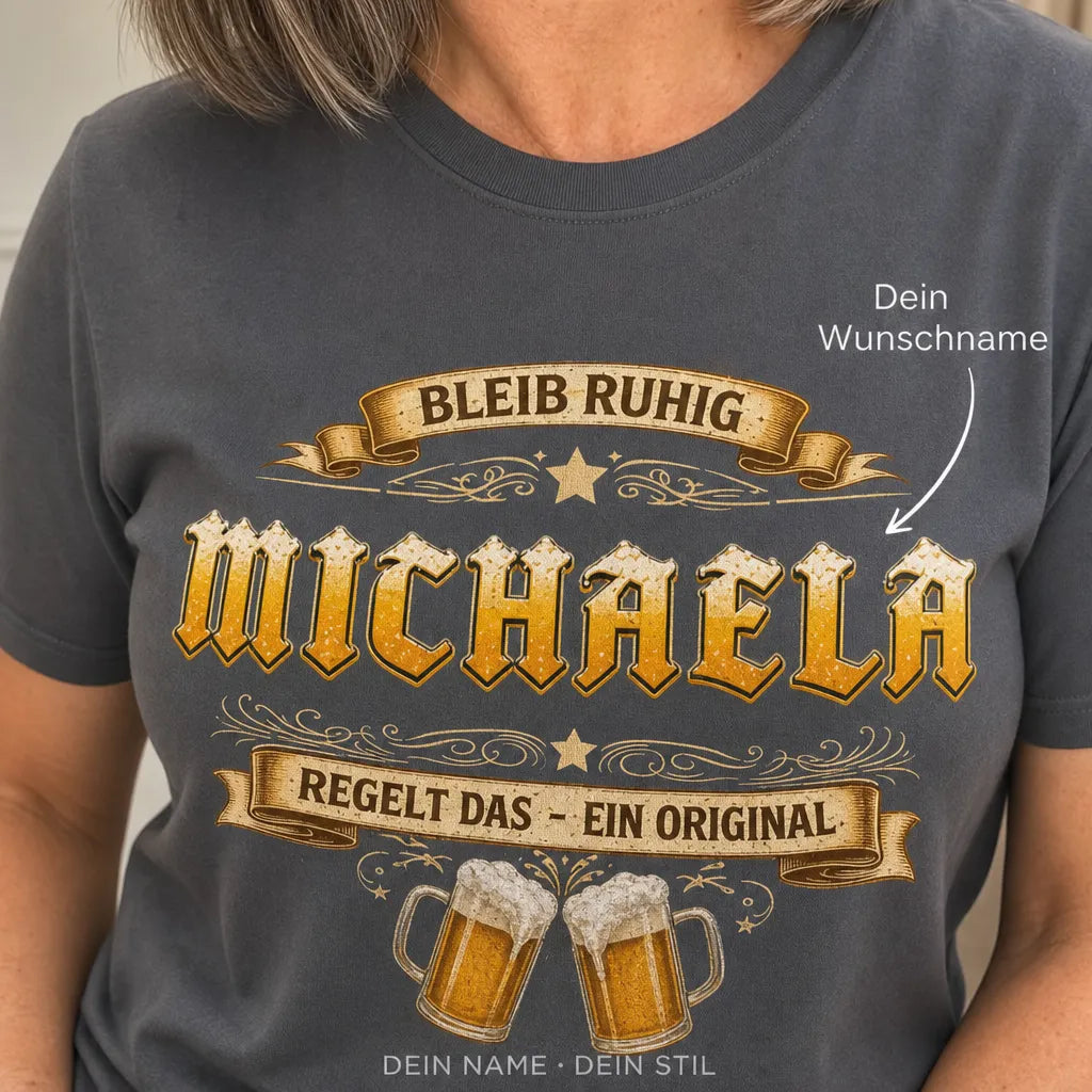 Personalisiertes Bier T-Shirt mit Namen - Kein Trend, ein Original