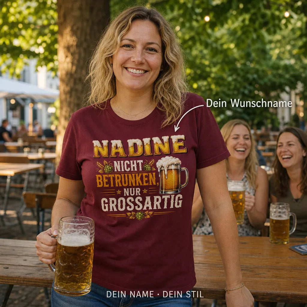 Personalisiertes Bier T-Shirt mit Namen - Kein Bier mag ich nicht