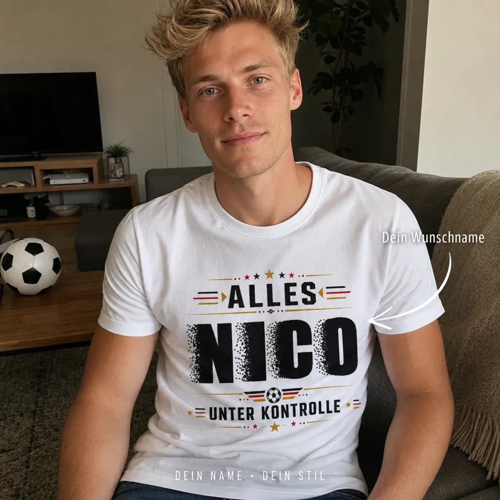 Personalisiertes Fußball Deutschland T-Shirt mit Namen - Alles unter Kontrolle