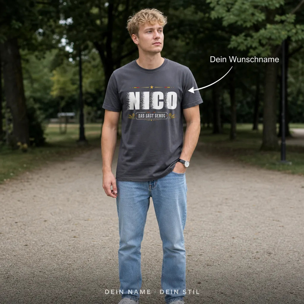 Personalisiertes Original T-Shirt mit Namen - Ein echtes deutsches Original