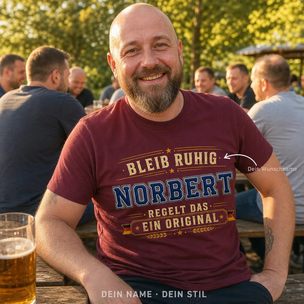 Personalisiertes Deutschland T-Shirt mit Namen - Stolz, deutsch und einzigartig