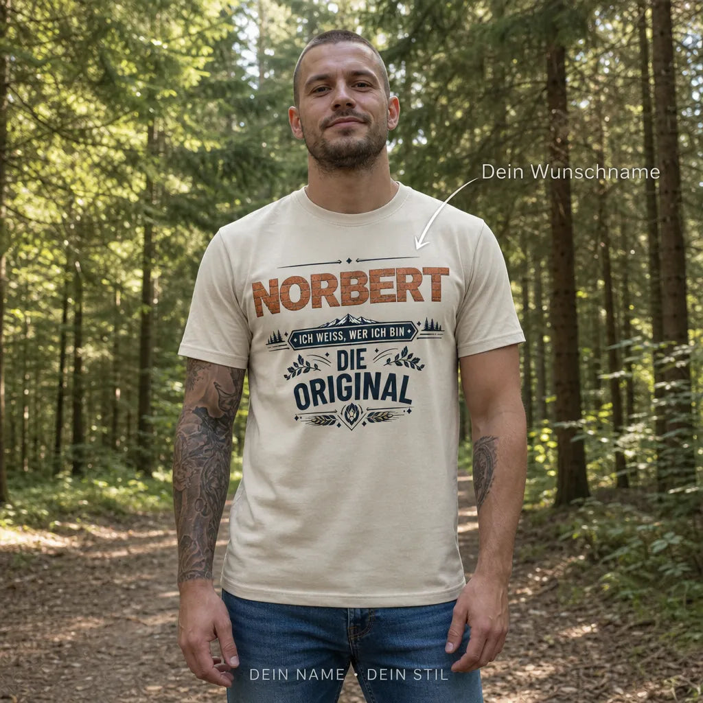 Personalisiertes Original T-Shirt mit Namen - Ich weiß, wer ich bin