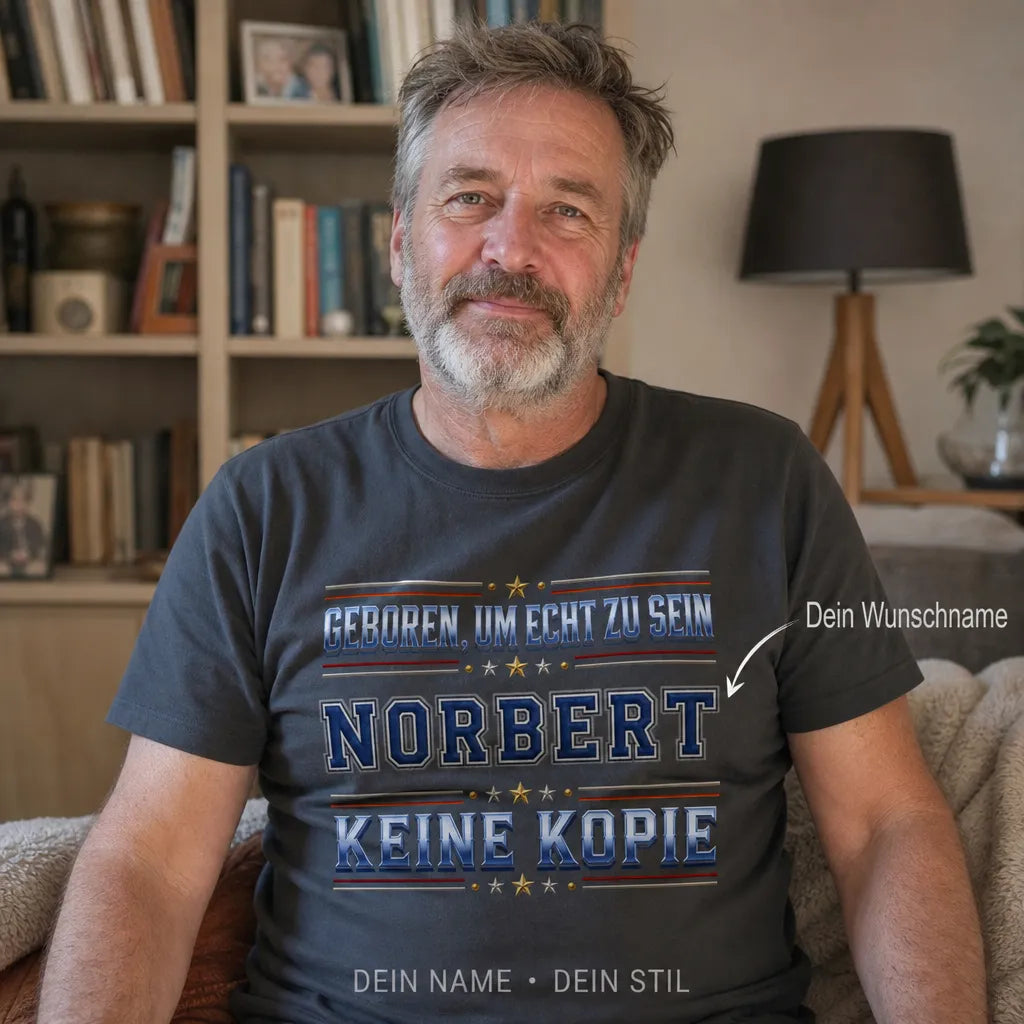 Personalisiertes Original T-Shirt mit Namen - Bleib ruhig, sie regelt das