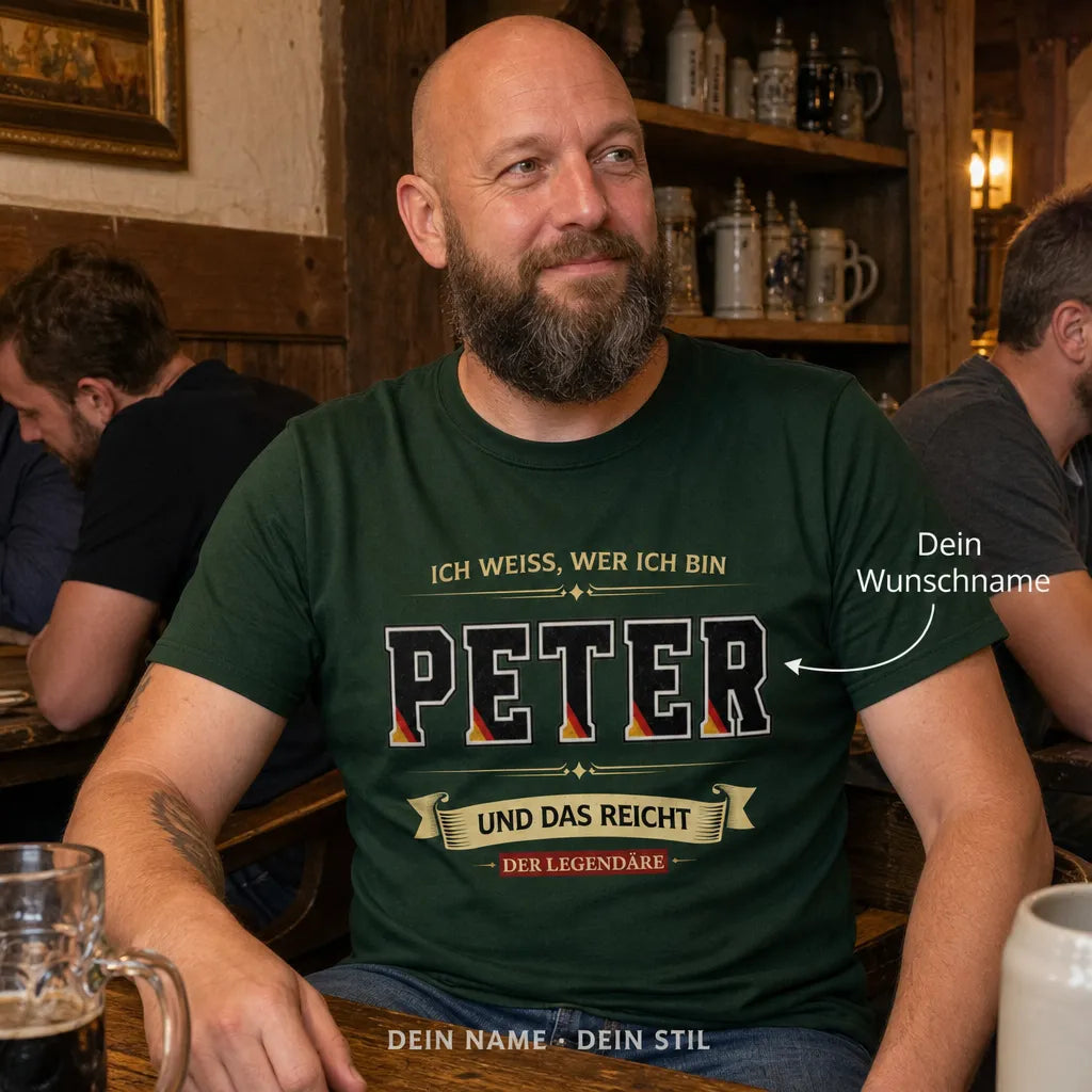 Personalisiertes Oktoberfest Bier T-Shirt mit Namen - O'zapft is, ich bin bereit