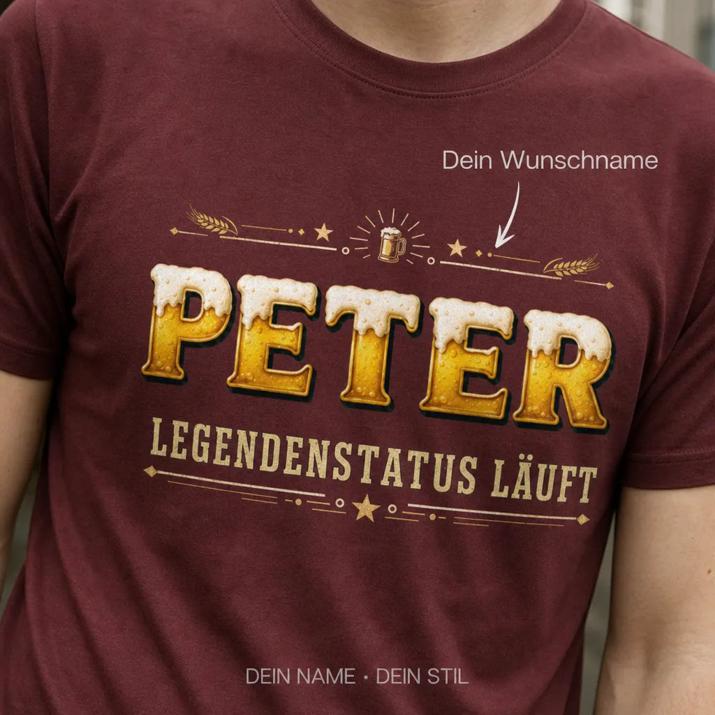 Personalisiertes Bier T-Shirt mit Namen - Trinkt wie ein Deutscher