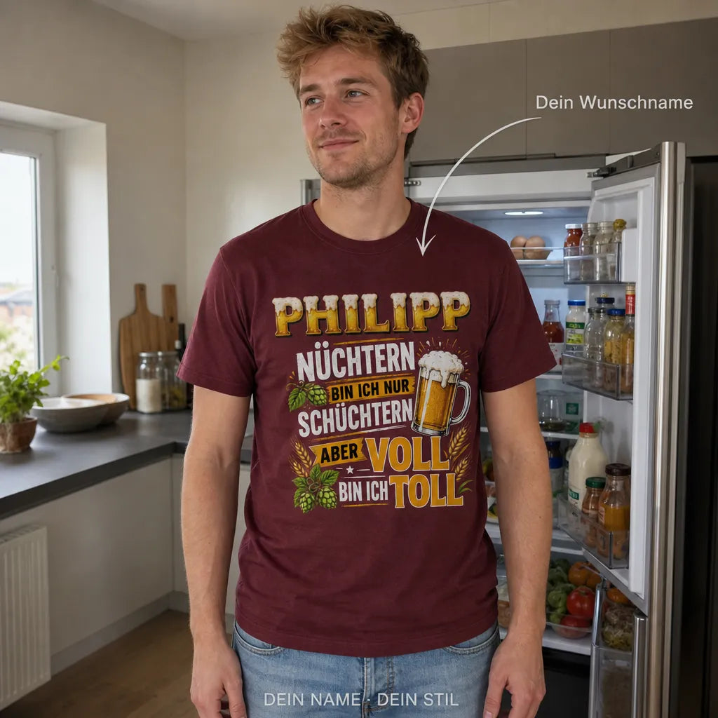 Personalisiertes Weizenbier T-Shirt mit Namen - Das ist ein Weizensmoothie