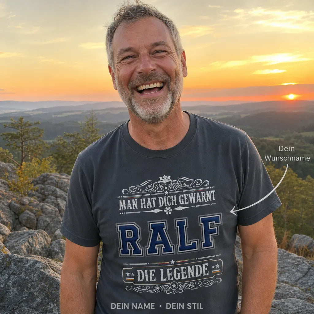 Personalisiertes Original T-Shirt mit Namen - Geboren echt, keine Kopie