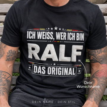 Personalisiertes Deutschland T-Shirt mit Namen - Ich weiß, wer ich bin