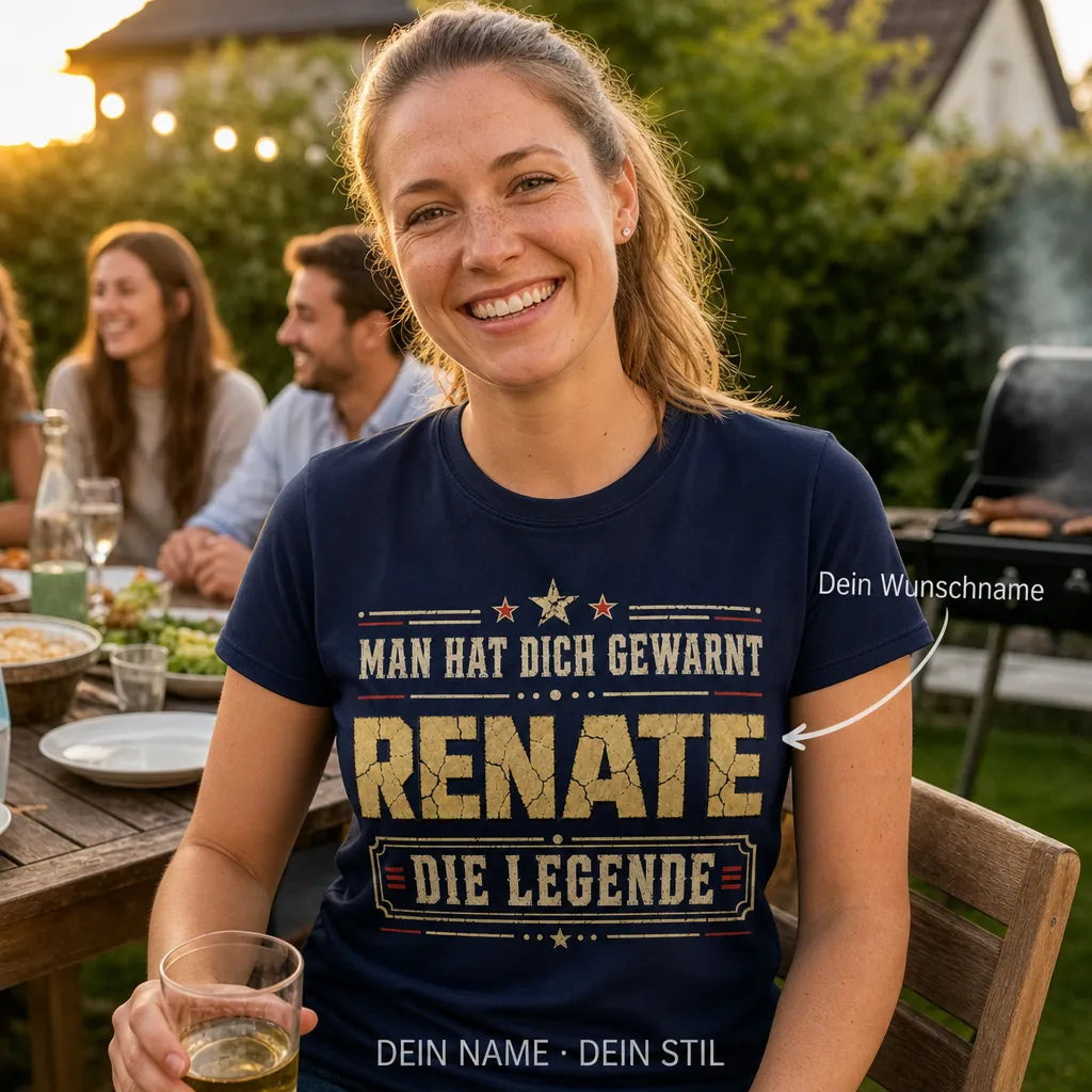 Personalisiertes Legende T-Shirt mit Namen - Man hat dich gewarnt