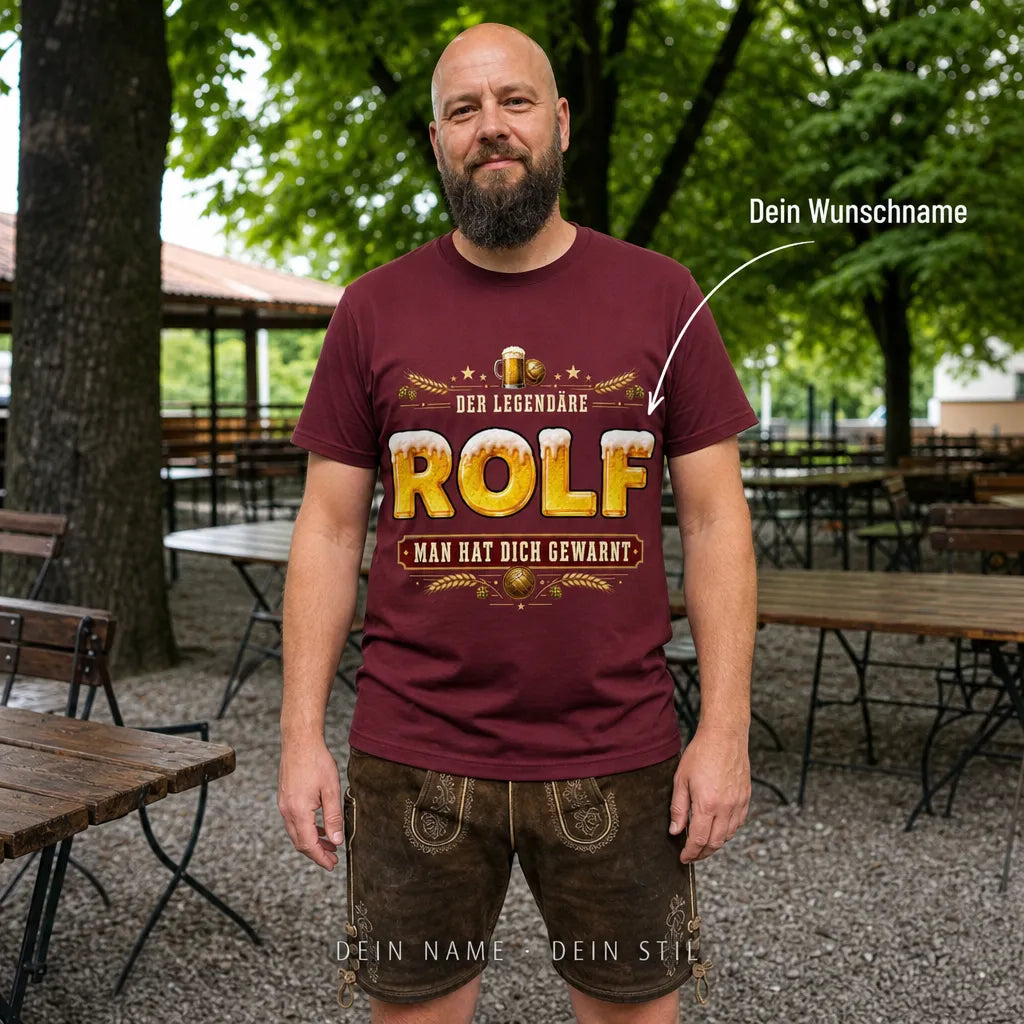 Personalisiertes Oktoberfest Bier T-Shirt mit Namen - Offizieller Bierverkoster Prost!