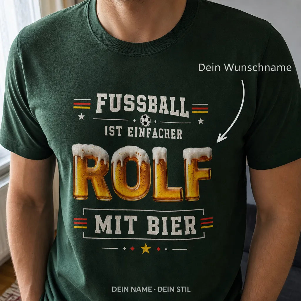 Personalisiertes Bier T-Shirt mit Namen - Aber dann kam das Bier!