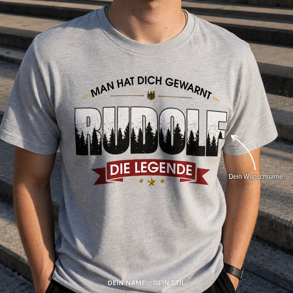 Personalisiertes Fußball Deutschland T-Shirt mit Namen - Ein Name, ein Standard