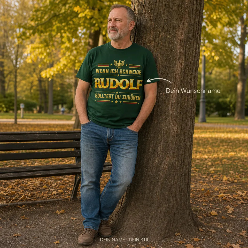 Personalisiertes Chefin T-Shirt mit Namen - Bleib ruhig, sie regelt das