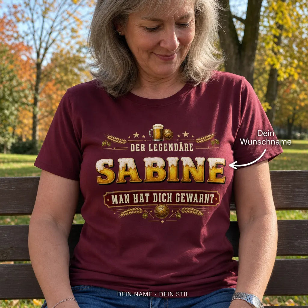 Personalisiertes Bier Legende T-Shirt mit Namen - Trinkt Bier wie ein Original