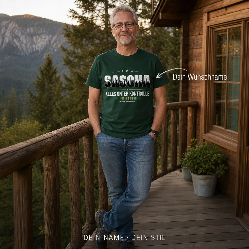 Personalisiertes Natur T-Shirt mit Namen - Zu alt für schlechte Laune