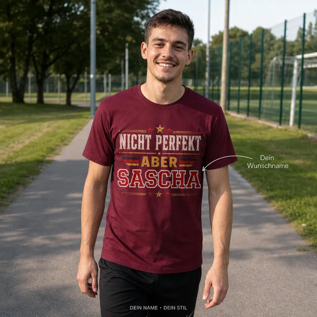 Personalisiertes Fußball T-Shirt mit Namen - Fußball und du zusammen